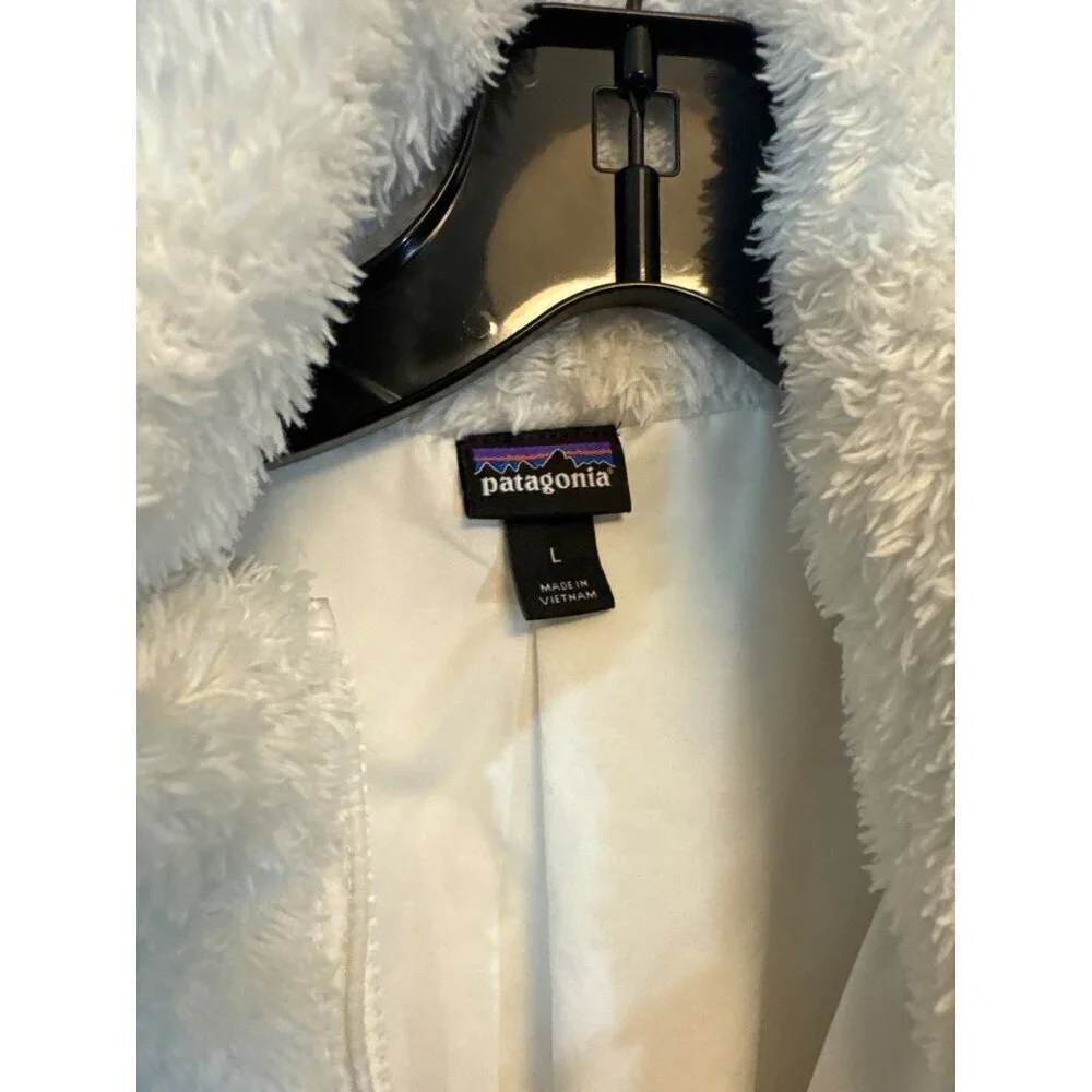 Patagonia Los Gatos White Fleece Vest Size L - Picture 2 of 3